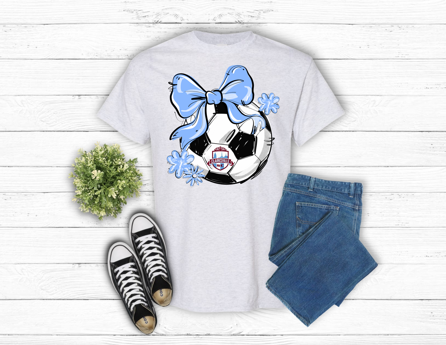 CSC Soccer Ball with Blue Bow