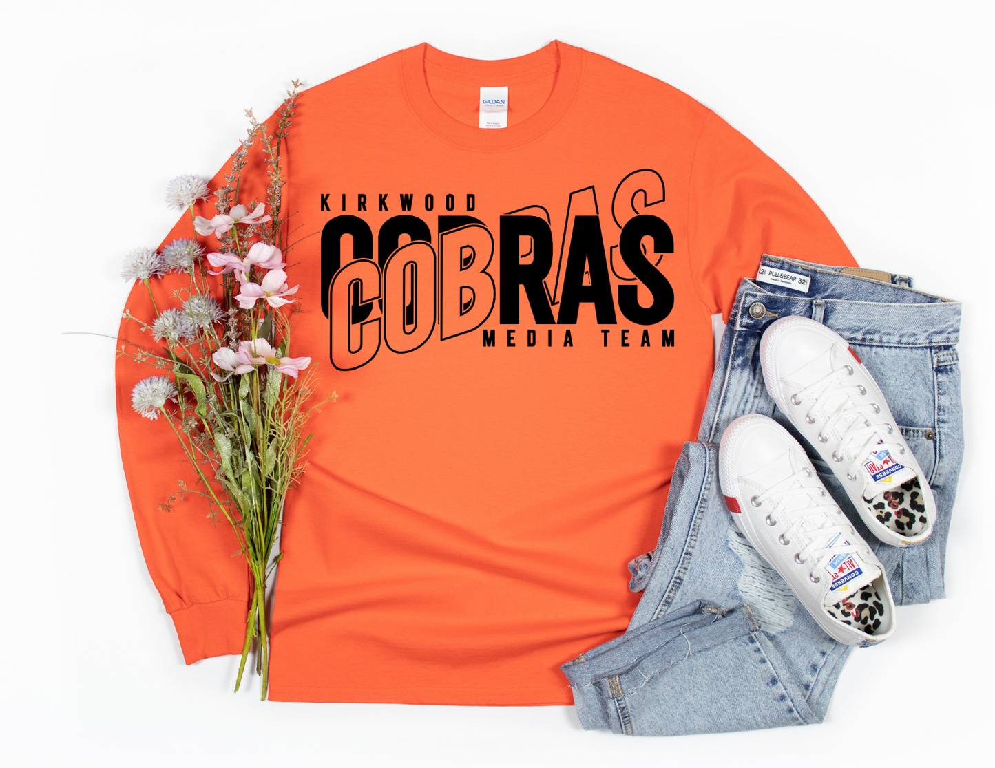 Orange Kirkwood Media Team Long Sleeve