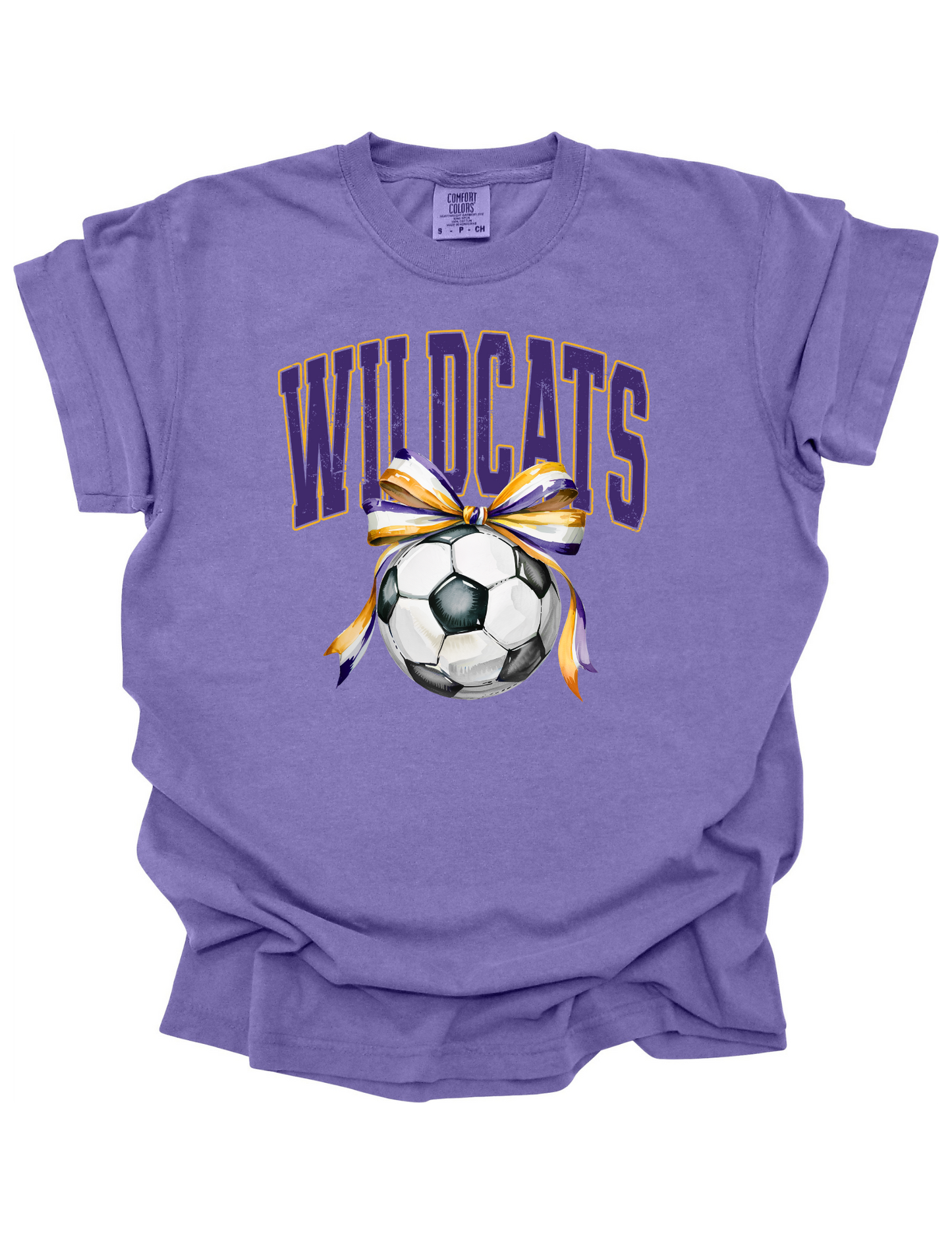 Comfort Colors Wildcats Soccer Bow
