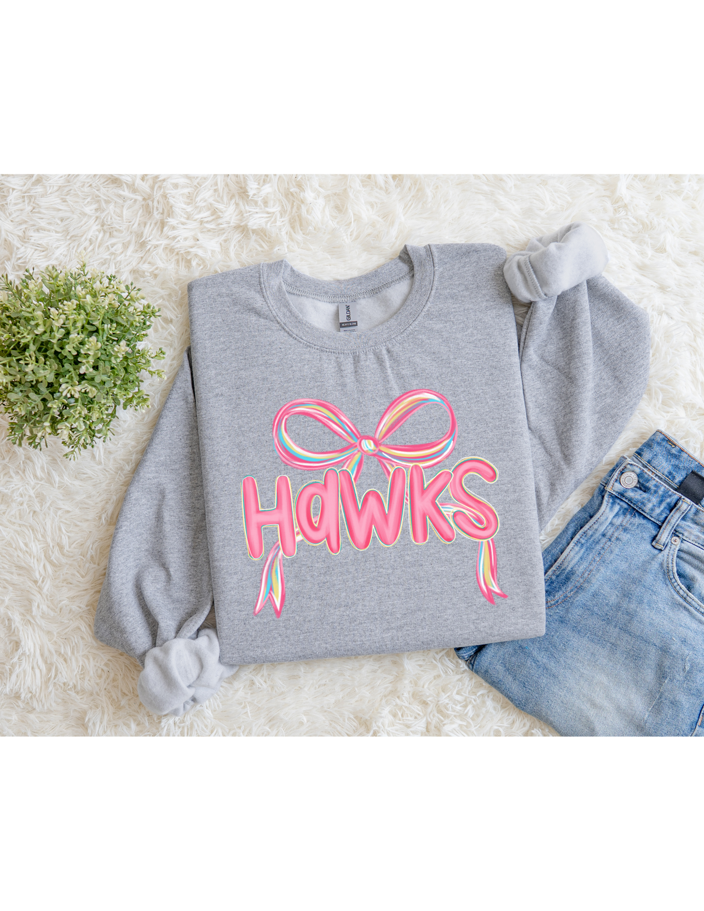 Pink Hawks Crewneck