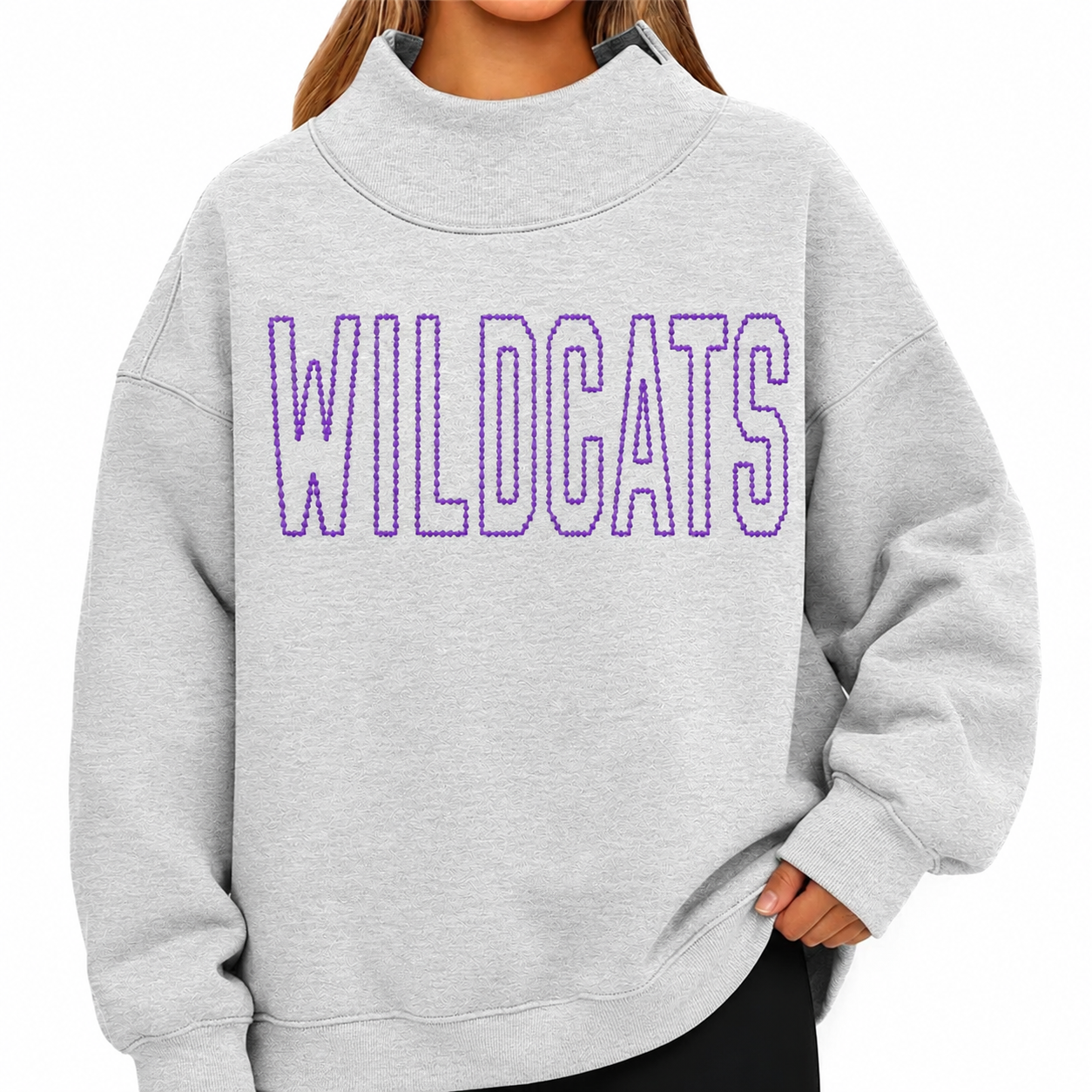 Wildcats Gray Mock neck