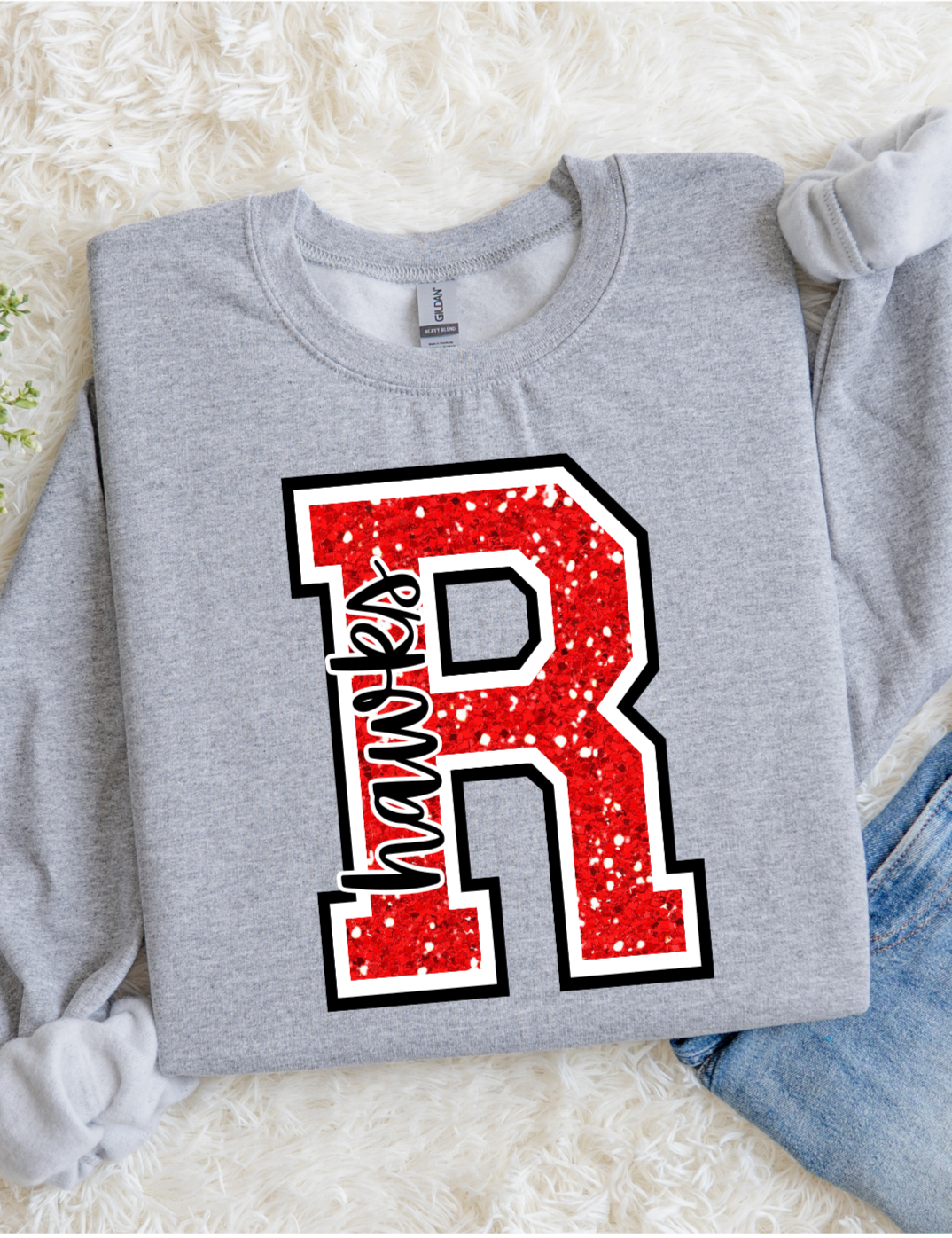Rossview R Gray Crewneck