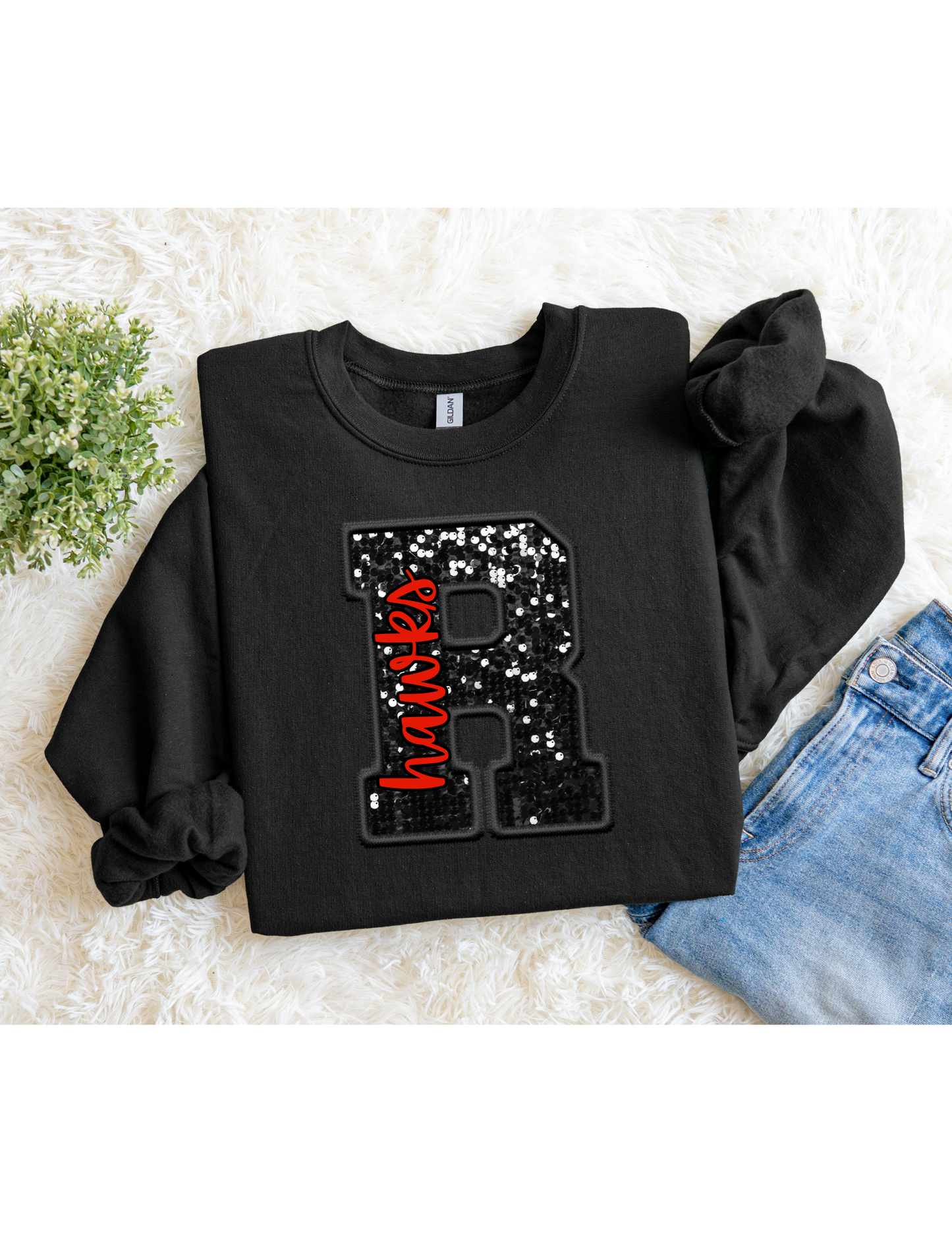 Rossview R Black Crewneck