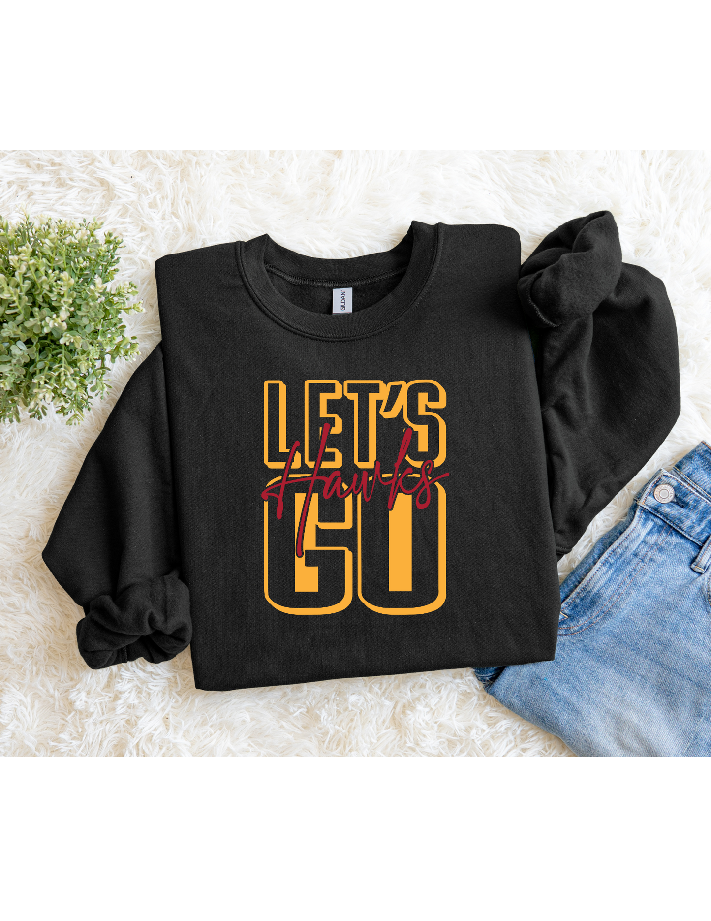 Lets Go Hawks Crewneck