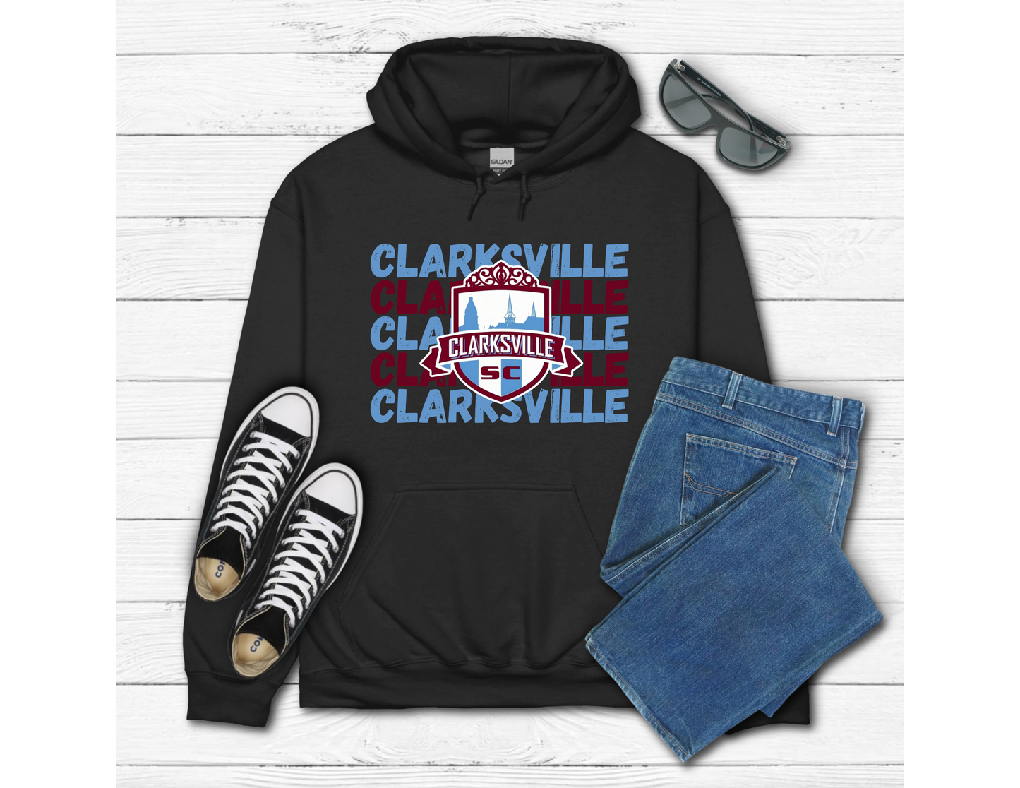 Clarksville Blue/Maroon Hoodie
