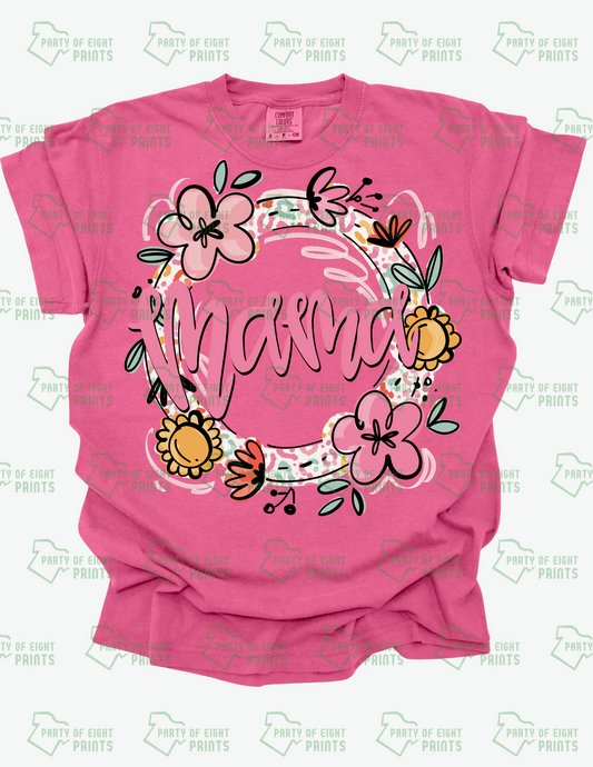 Mama Floral Wreath Shirt