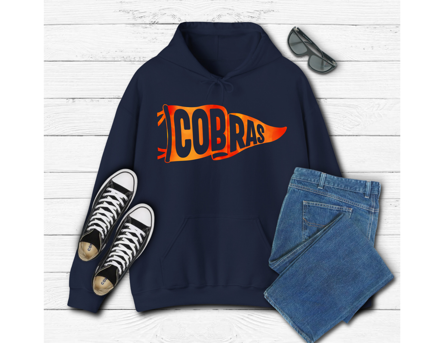 Navy Cobras Flag Hoodie