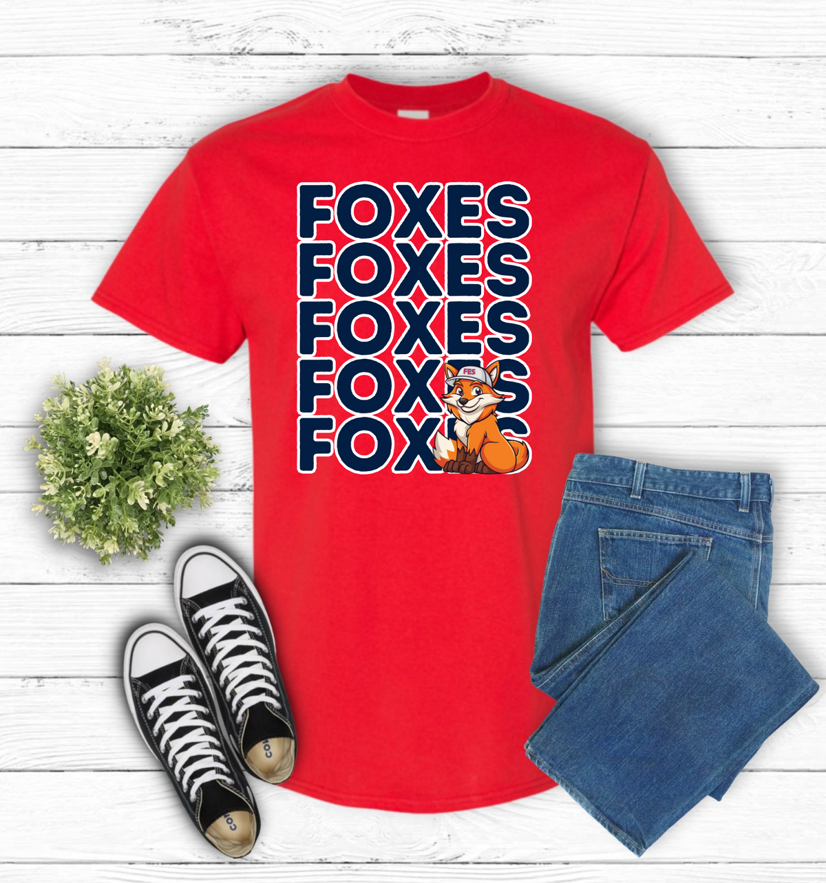 Foxes x5 with Little Fox Shirt