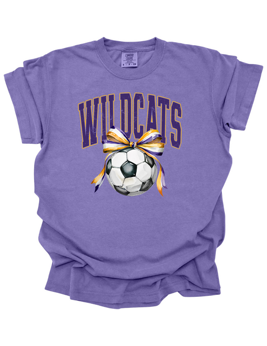 Comfort Colors Wildcats Soccer Bow