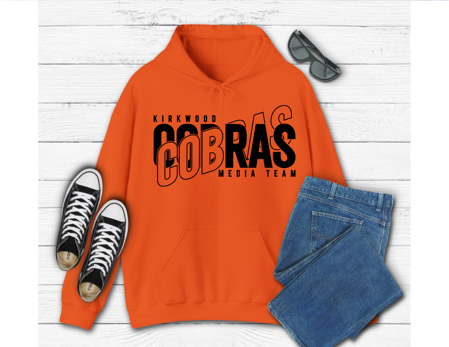 Orange Kirkwood Media Team Hoodie