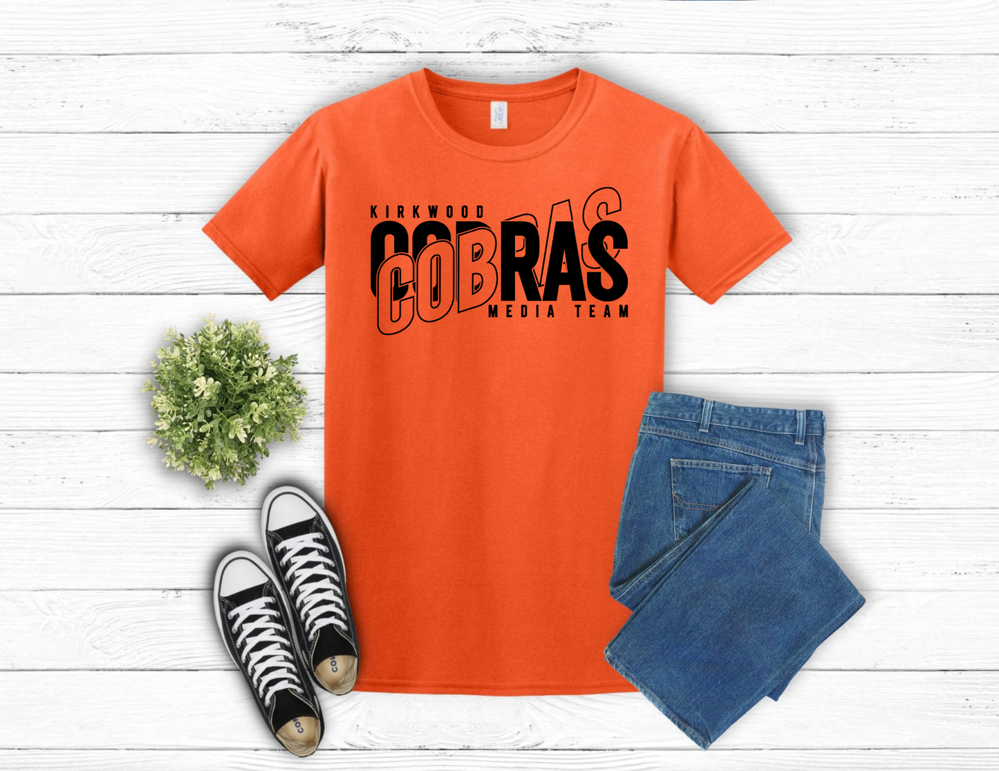 Orange Kirkwood Media Team Short Sleeve