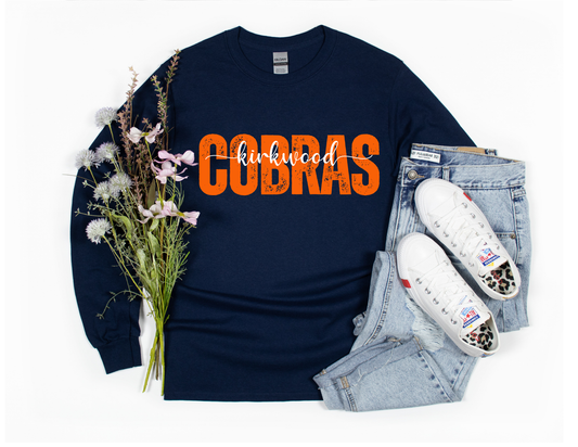 Navy Kirkwood Cobras Long Sleeve