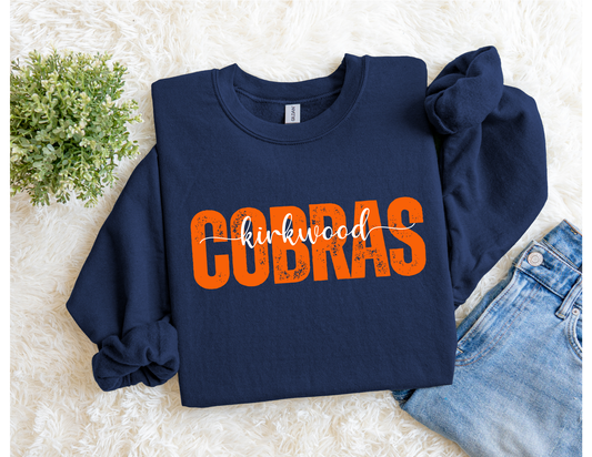 Navy Kirkwood Cobras Crewneck