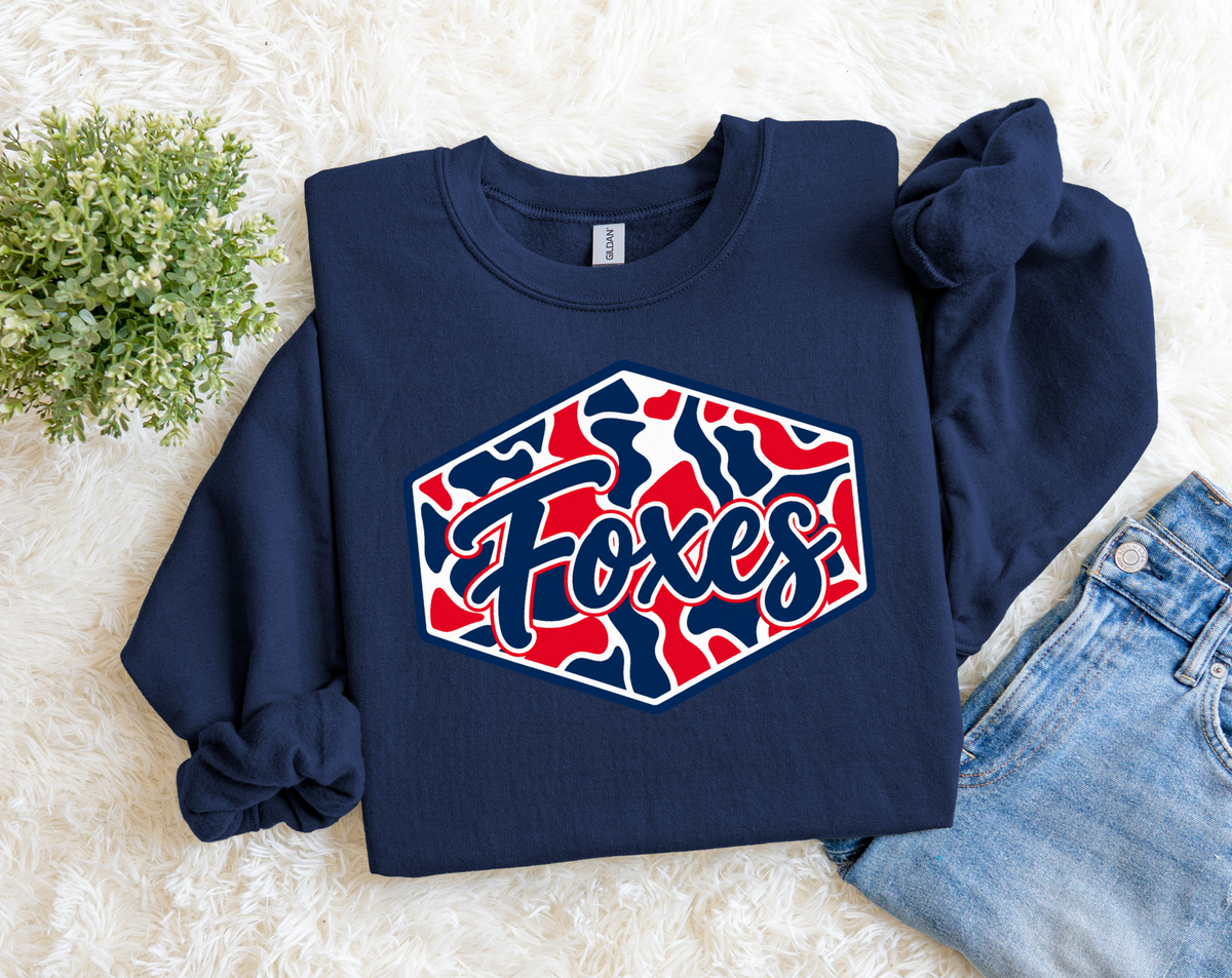 Camo Foxes on Navy