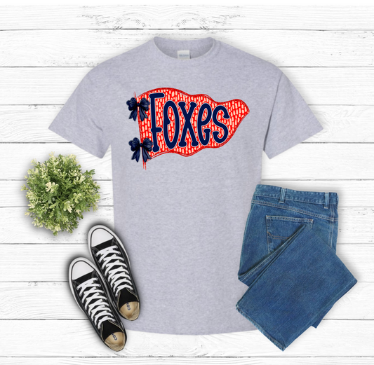Foxes Pennant on Gray