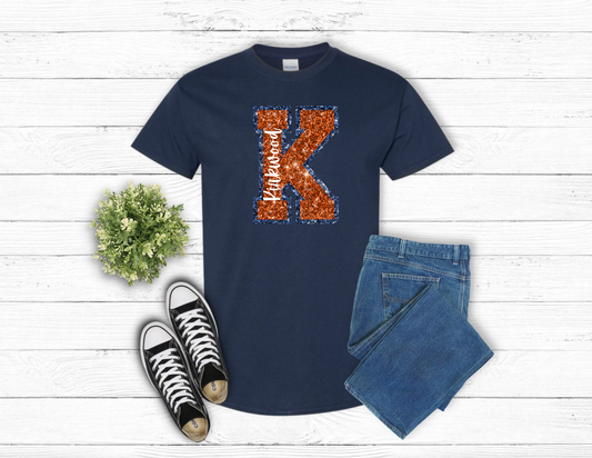 Navy & Orange K Short Sleeve