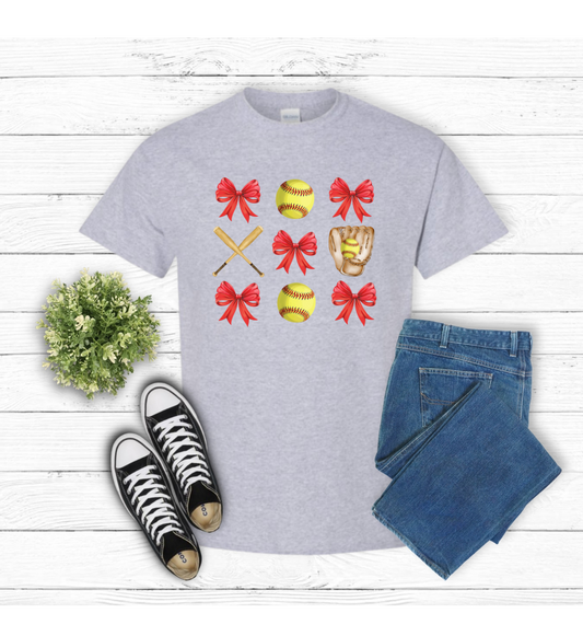 Gray Softball Coquette
