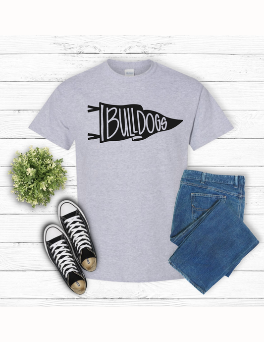 Bulldogs Pennant T-Shirt- Gray