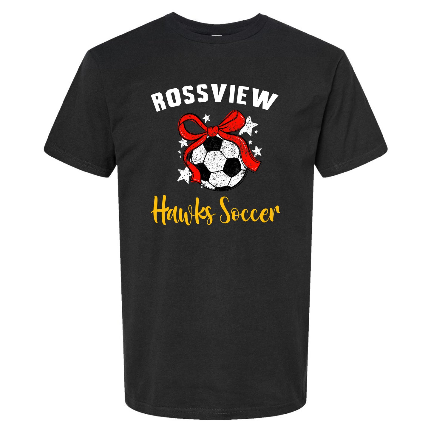 Rossview Hawks Soccer Ball w/Bow T-Shirt