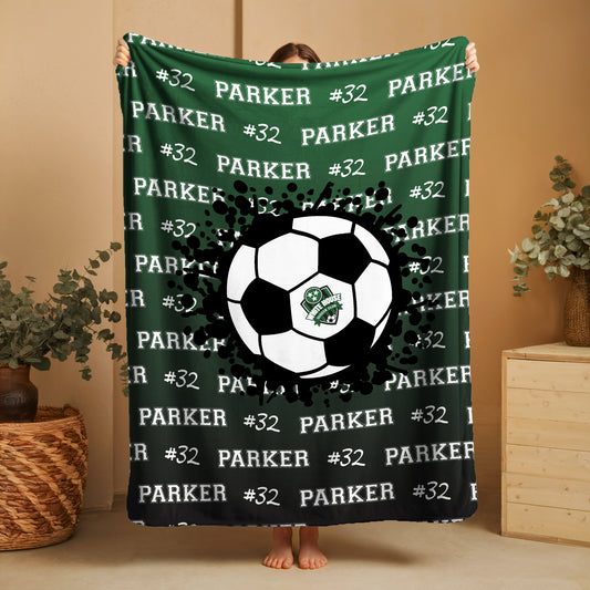 WHSC Soccer Ball Blanket w/ Name & Number
